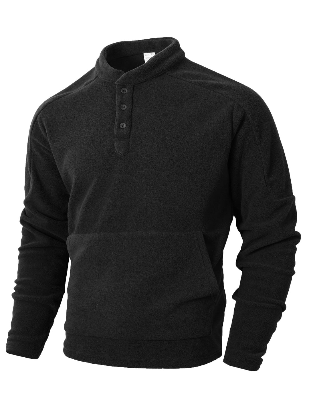 Herren Kuscheliger Fleece-Pullover mit Knopfleiste Echoarchiv