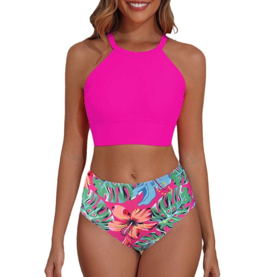 Damen Sportliches Bikini-Set mit hoch geschnittenem Unterteil und modernem Rücken Echo Archiv