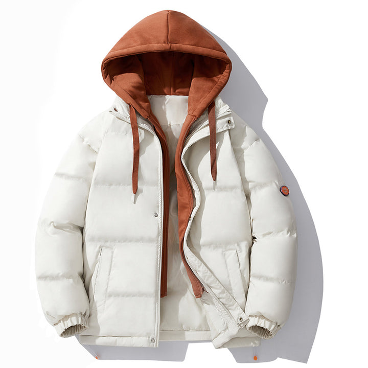 Männer gesteppte Winterjacke mit integriertem Kontrastkapuzeneinsatz und isolierender Thermofüllung – Marzano