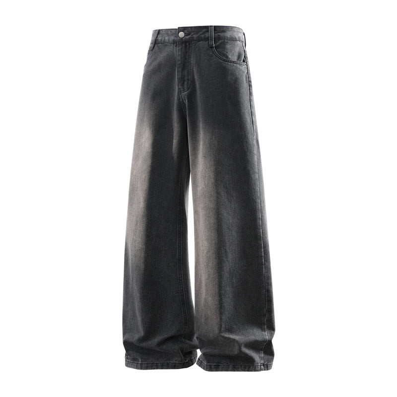 Damen Weite hochtaillierte Baggy-Jeans im Vintage-Look mit extra weitem Bein Echoarchiv