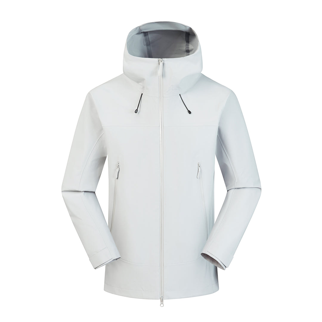 Herren wasserdichte Funktionsjacke mit verstellbarer Kapuze und praktischen Reißverschlusstaschen Echoarchiv