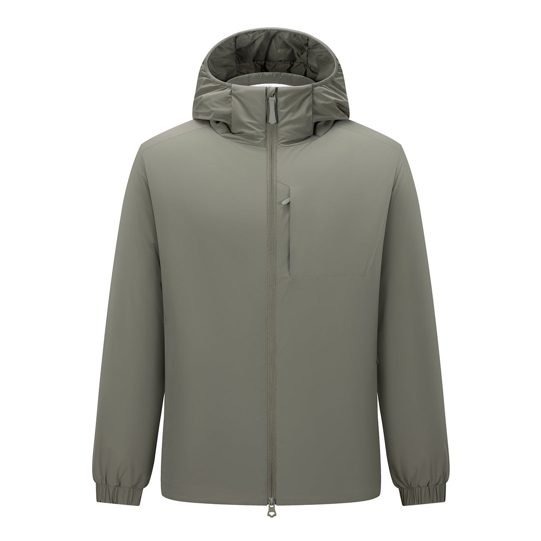 Herren Kapuzen-Softshelljacke mit Zwei-Wege-Reißverschluss, wasserabweisender Membran und Brusttasche Echoarchiv