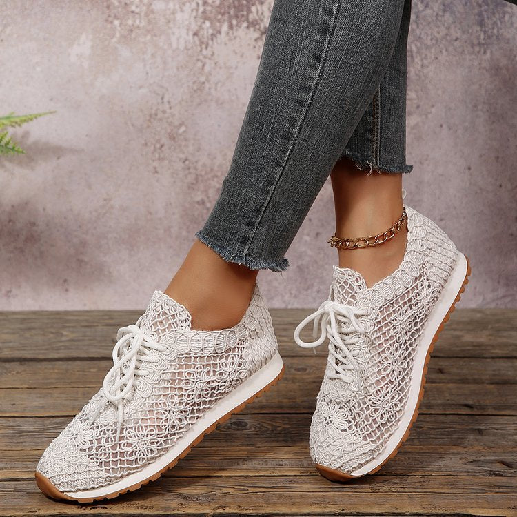 Damen  gestrickte Slip-On Plateau-Sneaker mit atmungsaktivem Obermaterial und gepolstertem Komfortfußbett Echo Archiv