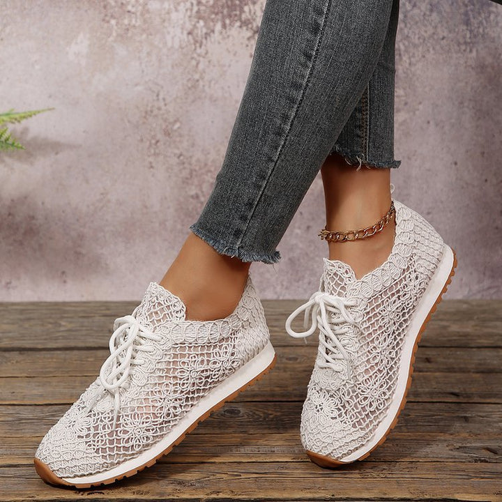 Damen  gestrickte Slip-On Plateau-Sneaker mit atmungsaktivem Obermaterial und gepolstertem Komfortfußbett Echo Archiv