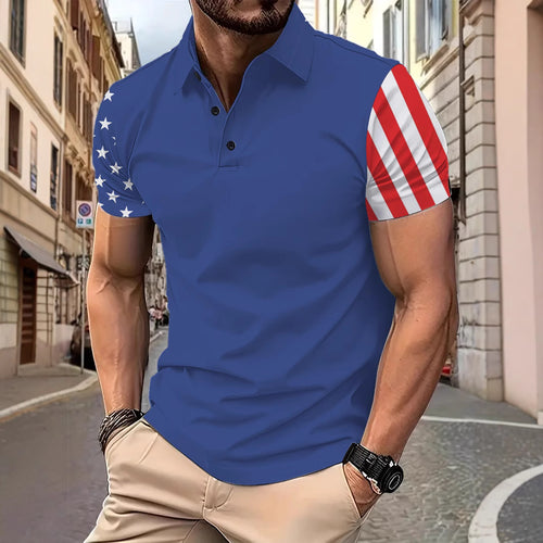 Herren Polohemd mit kreativem Grafikdesign und stilvollen Akzenten Echoarchiv