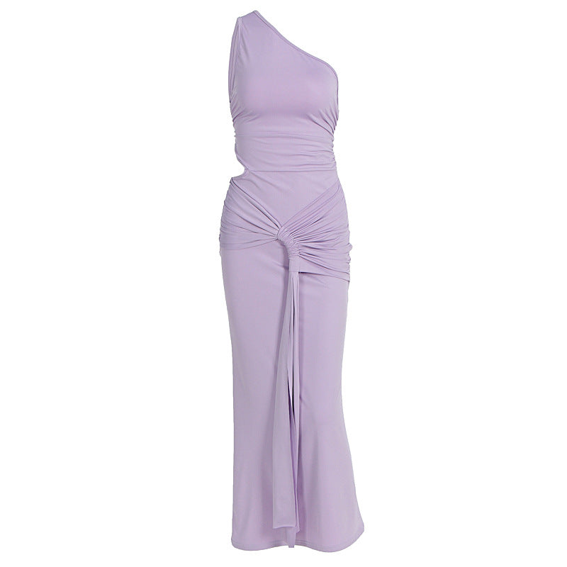 Damen stilvolles Wickelkleid mit asymmetrischem Ausschnitt und Rüschendetails Echo Archiv