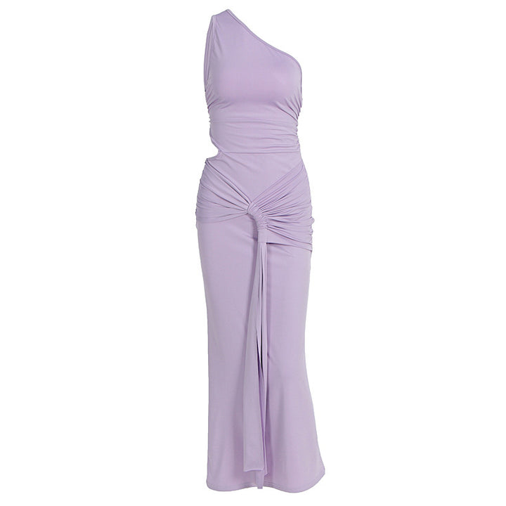 Damen stilvolles Wickelkleid mit asymmetrischem Ausschnitt und Rüschendetails Echo Archiv