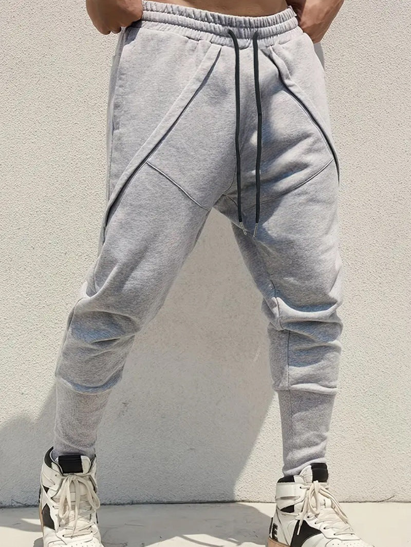 Herren Tapered-Jogginghose mit tiefem Schritt, elastischem Bund & diagonalgesetzten Taschen Echo Archiv