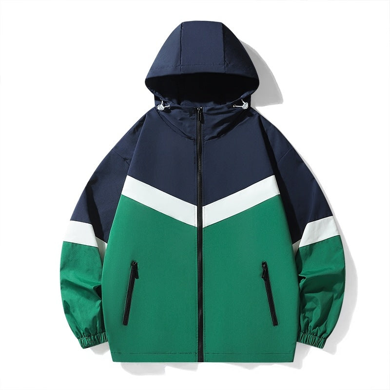Herren leichte Übergangsjacke mit verstellbarem Kapuzensystem und atmungsaktiven Einsätzen Echoarchiv