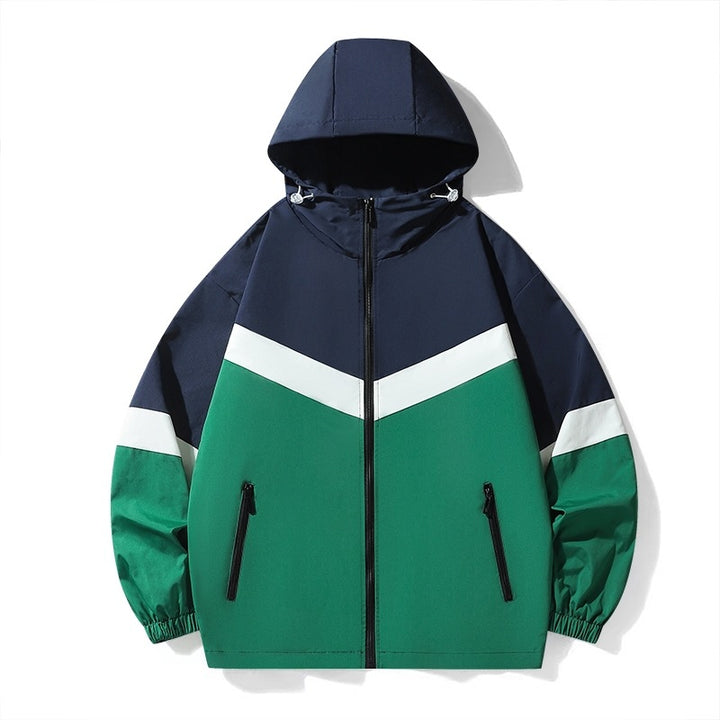 Herren leichte Übergangsjacke mit verstellbarem Kapuzensystem und atmungsaktiven Einsätzen Echoarchiv