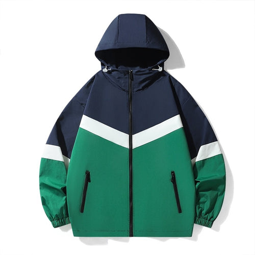 Herren leichte Übergangsjacke mit verstellbarem Kapuzensystem und atmungsaktiven Einsätzen Echoarchiv