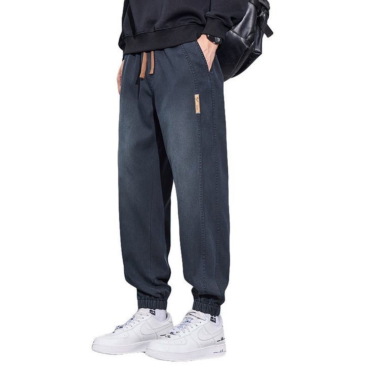 Herren Relaxed-Fit Jogginghose im Denim‑Look mit elastischem Bund, Tunnelzug und geripptem Beinabschluss Echo Archiv