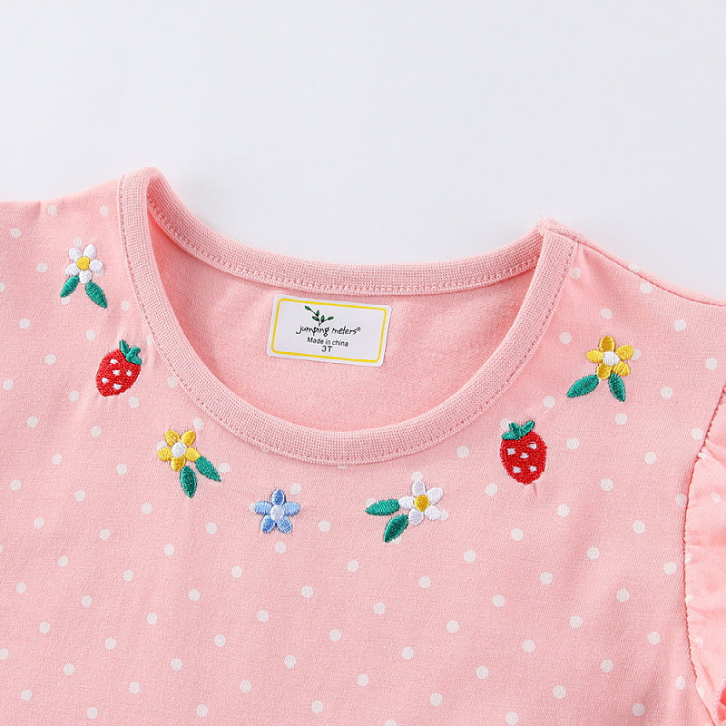 Mädchen Tüllkleid mit niedlichen Hasen- und Blumenstickereien Echo Archiv
