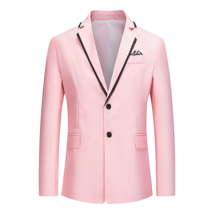 Herren eleganter smoking blazer mit kontrastierenden Details und praktischen Taschen Echoarchiv