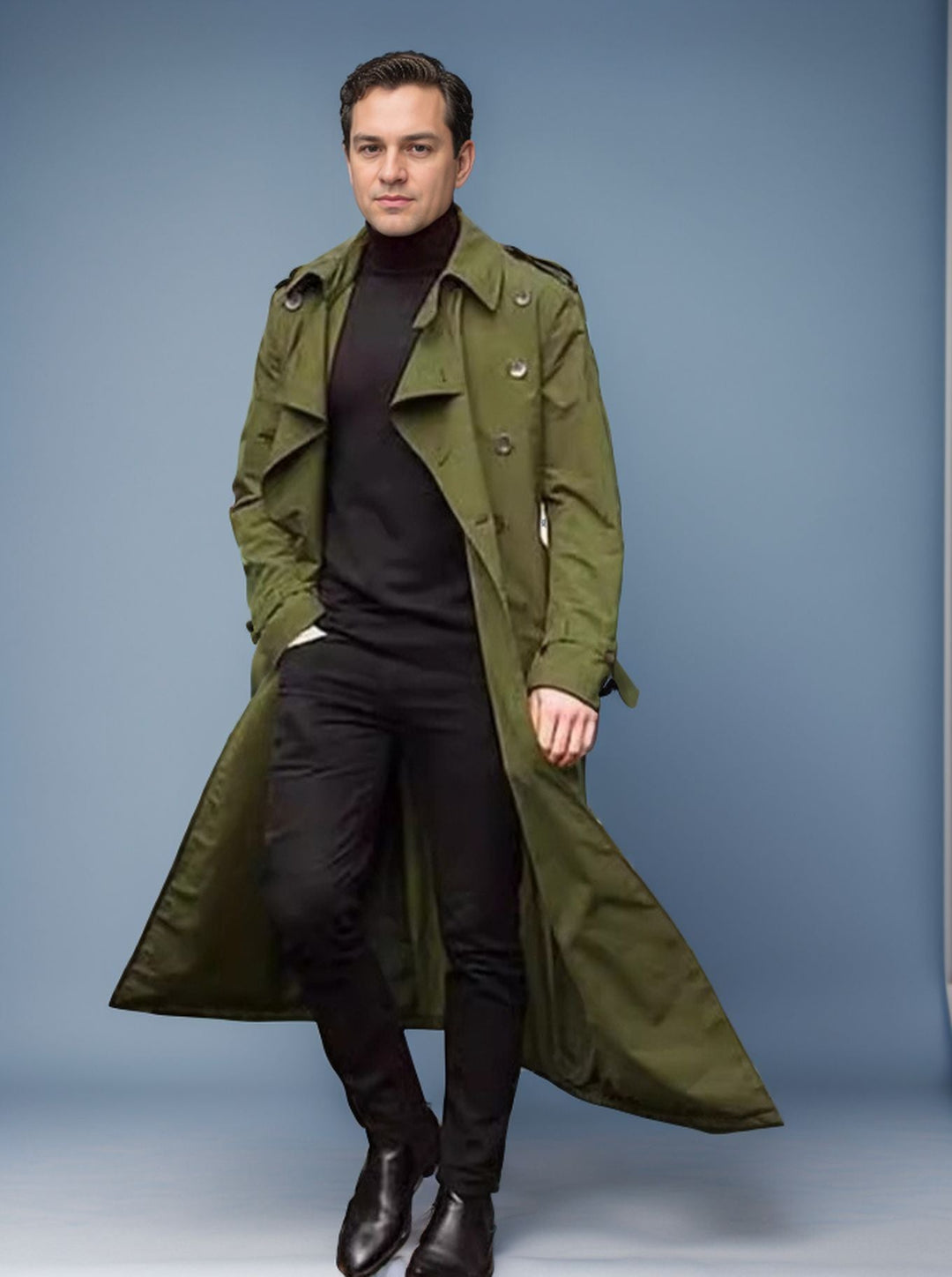 Herren Langer Trenchcoat Echoarchiv
