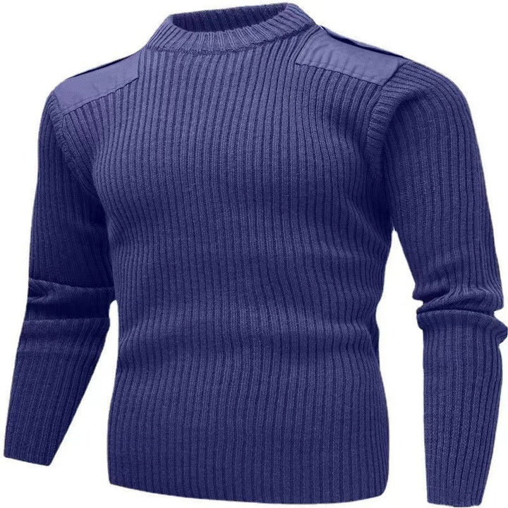Herren strukturiertes Strickoberteil mit Schulterdetails Echoarchiv