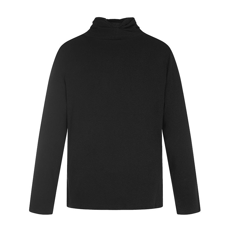 Herren Langarmshirt mit weitem Stehkragen aus softem Jersey Echoarchiv