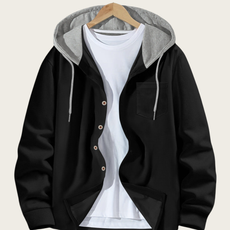 Herren leichte Jacke mit integrierter Kapuze und praktischen Taschen Echoarchiv