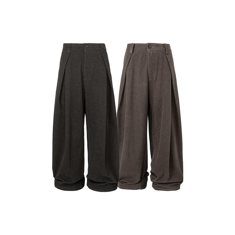 Damen Weite Palazzo-Hose mit hoher Taille, Kellerfalten und umgeschlagenem Saum Echo Archiv