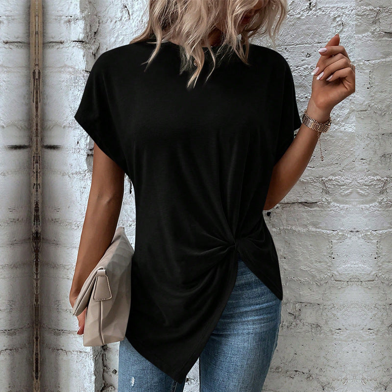 Damen Oversize T-Shirt mit Knoten-Detail Echo Archiv