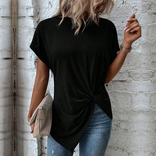 Damen Oversize T-Shirt mit Knoten-Detail Echo Archiv