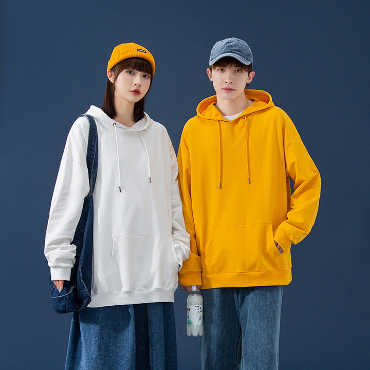 Damen Oversize-Kapuzenpullover mit Kängurutasche, tiefem Schulterfall und verstellbarer Kordel Echoarchiv