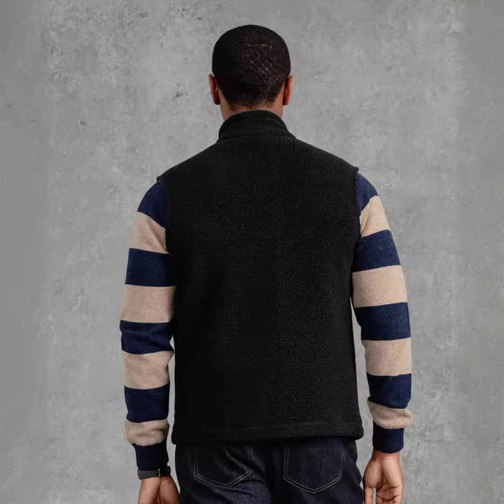 Herren modische Fleecejacke mit strukturiertem Kragen und praktischen Taschen Echoarchiv