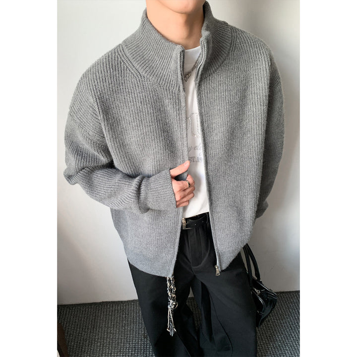 Herrenmode Strickpullover mit Stehkragen Echo Archive