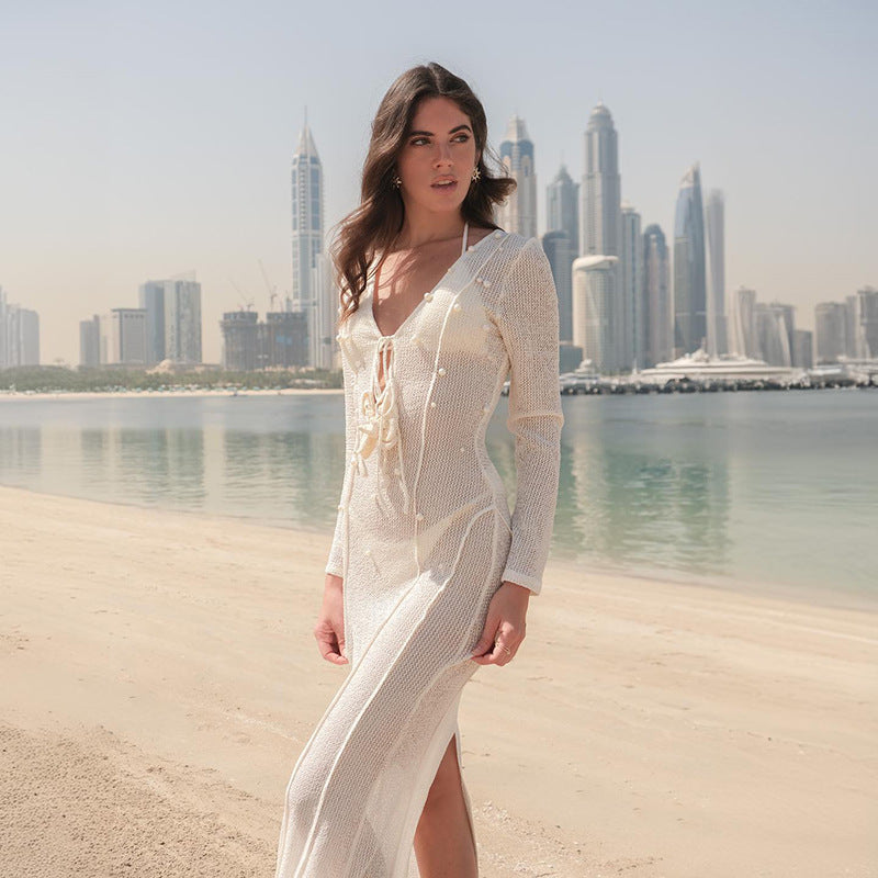 Damen luftiger und eleganter Strandüberwurf Echo Archiv