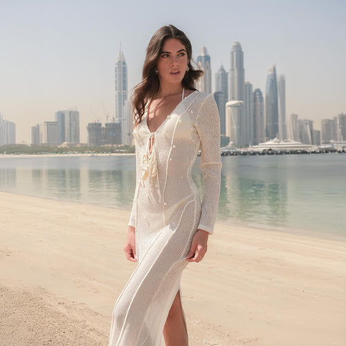 Damen luftiger und eleganter Strandüberwurf Echo Archiv