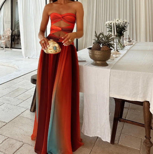 Damen Wickelkleid mit asymmetrischem Saum und verführerischem Schlitz Echo Archiv