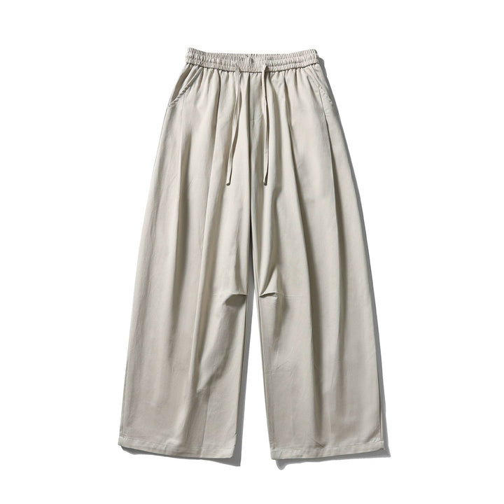 Damen Weite Culotte-Hose mit hohem elastischem Bund und Kordelzug Echoarchiv