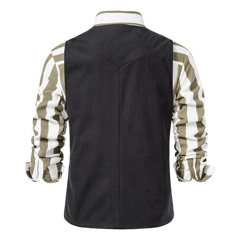 Herren Elegante Weste mit modernen Akzenten und strukturiertem Design Echoarchiv