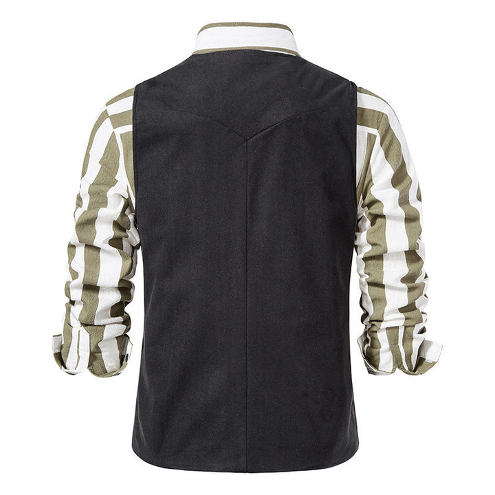 Herren Elegante Weste mit modernen Akzenten und strukturiertem Design Echoarchiv
