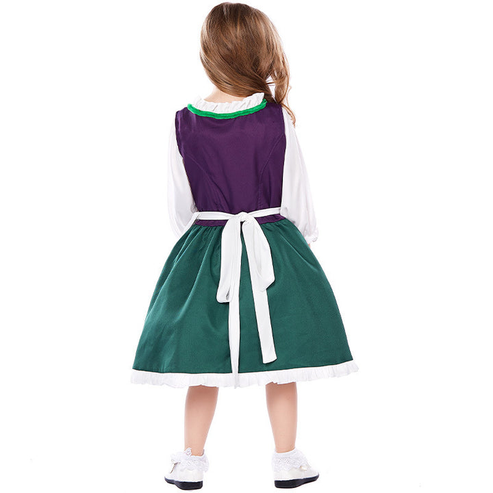Damen nan dreiteiliges Trachtenkleid Dirndl Kostümset mit Schnürung, tailliertem Rock und abnehmbarer Carmenbluse Echo Archiv