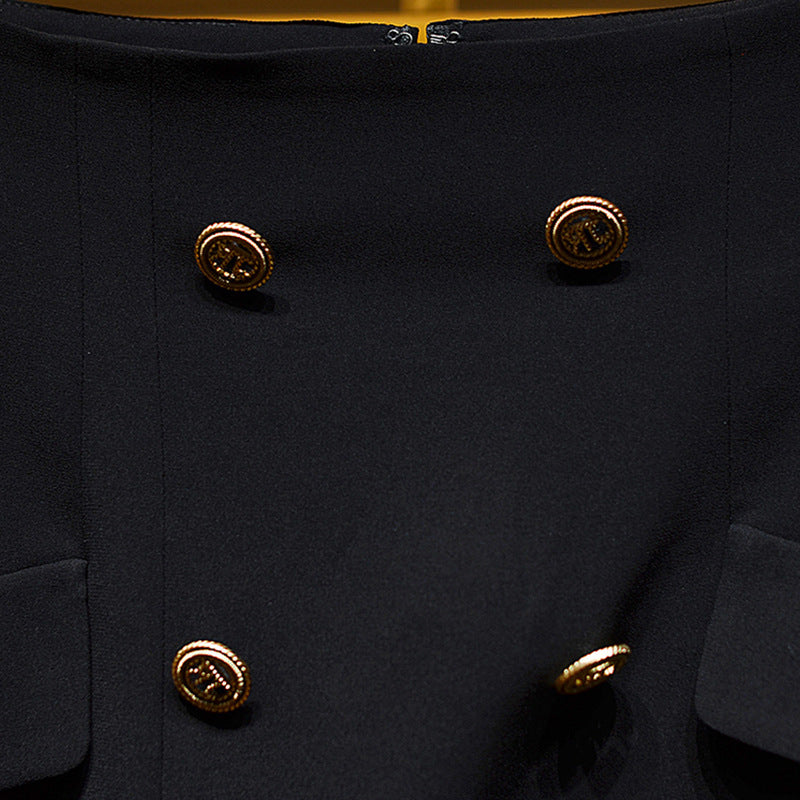 Damen Eleganter Bleistiftrock mit Knopfdetails Echoarchiv
