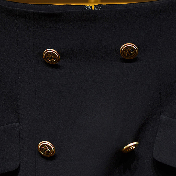 Damen Eleganter Bleistiftrock mit Knopfdetails Echoarchiv