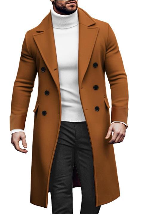 Herren Eleganter Doppelreiher-Mantel mit hochwertigem Material und klassischem Schnitt Echoarchiv
