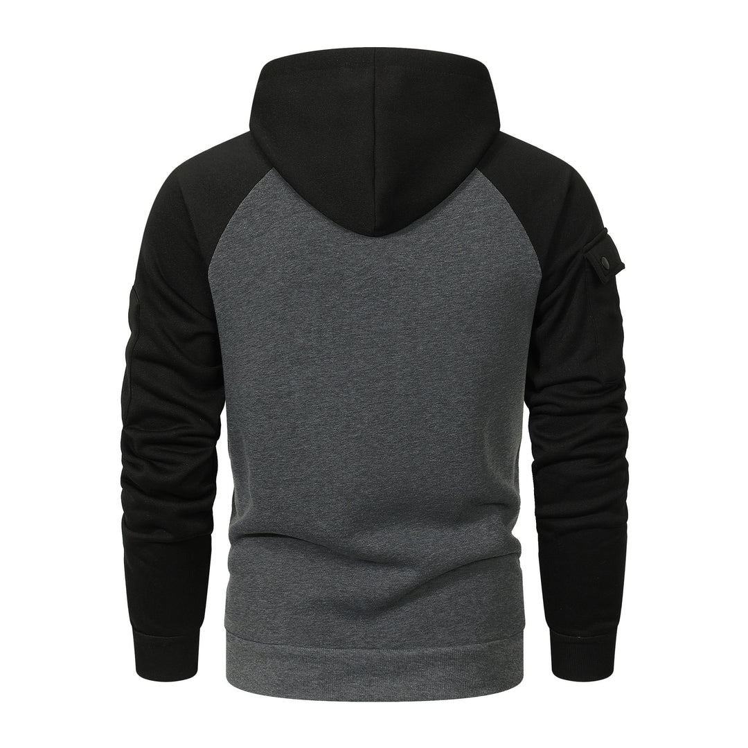 Herren Sportlicher Kapuzenpullover mit halbem Reißverschluss und praktischen Taschen Echoarchiv
