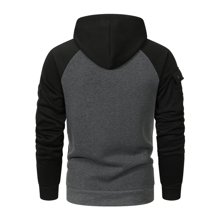 Herren Sportlicher Kapuzenpullover mit halbem Reißverschluss und praktischen Taschen Echoarchiv