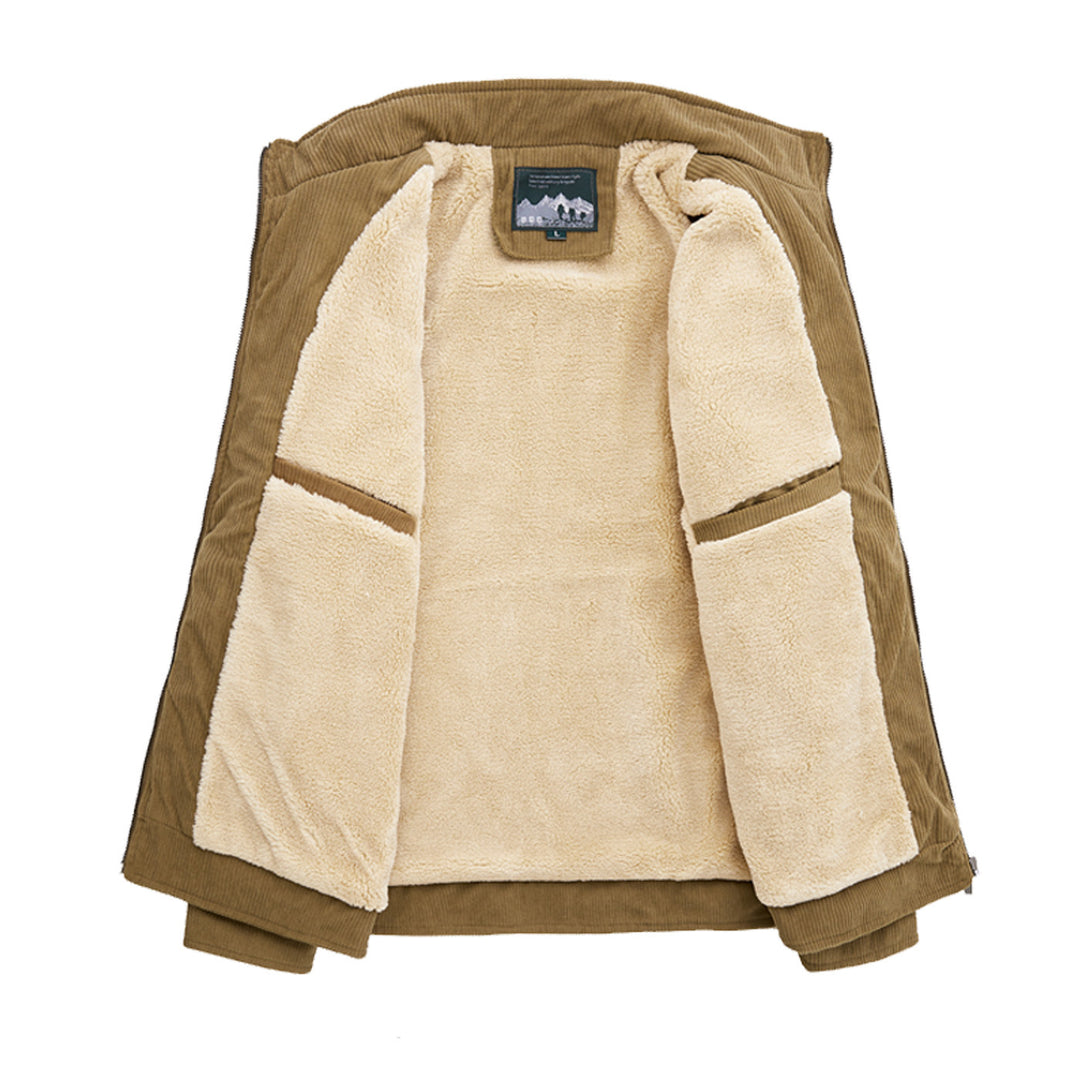 Herren Modische Cordjacke mit Fleece-Innenfutter Echo Archiv