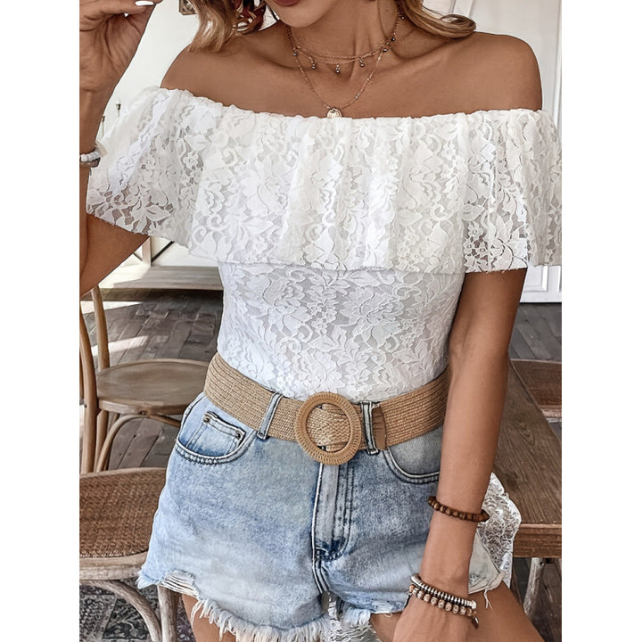 Damen Off-Shoulder Spitzenbluse Echo Archiv