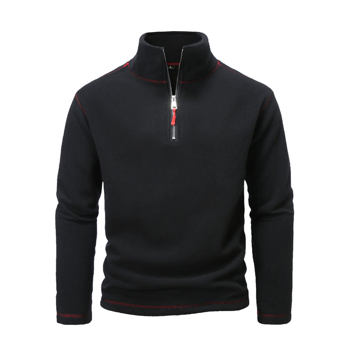Herren Fleecepullover mit hohem Kragen und halbem Reißverschluss Echoarchiv