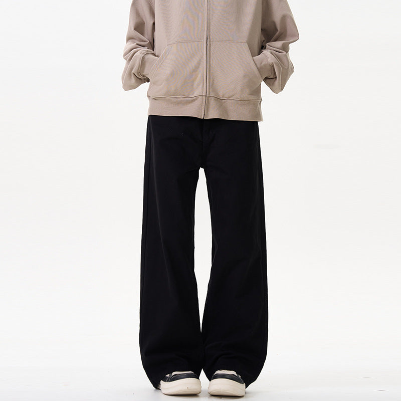 Unisex Weit geschnittene Chinohose mit tiefem Schritt und lässigem Bund Echo Archiv