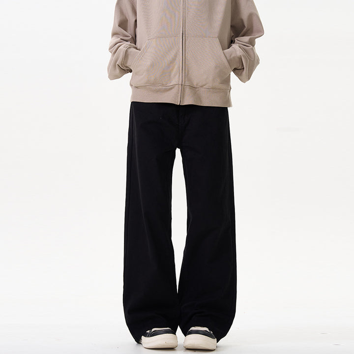 Unisex Weit geschnittene Chinohose mit tiefem Schritt und lässigem Bund Echo Archiv