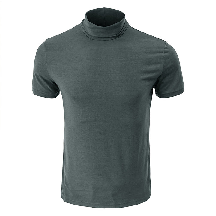 Herren Kurzarm-T-Shirt mit hohem Kragen und elastischem Material Echoarchiv
