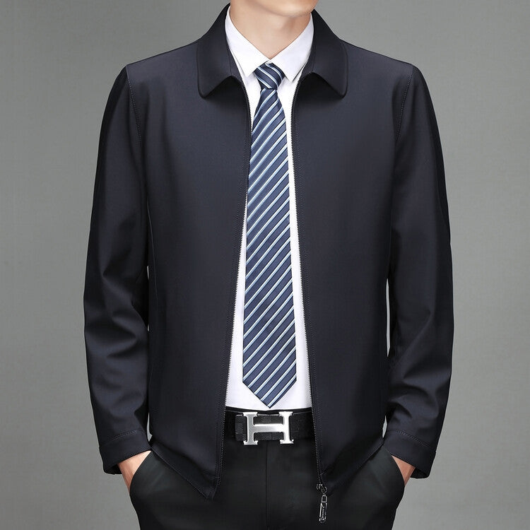 Herren elegante Übergangsjacke mit modernem Kragen Echoarchiv