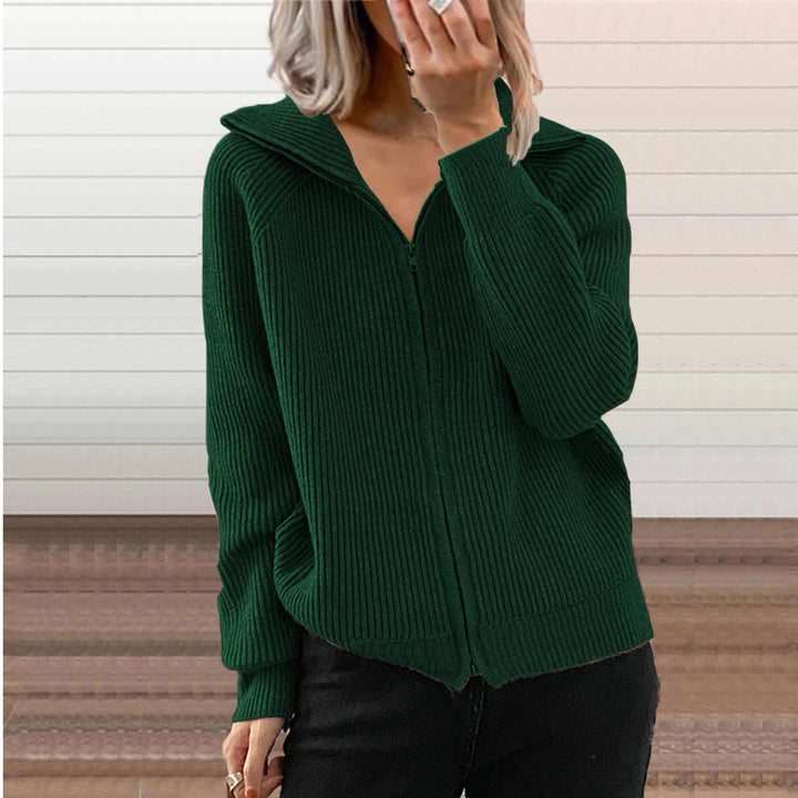 Damen Modische Strickjacke mit Kapuze Echo Archiv