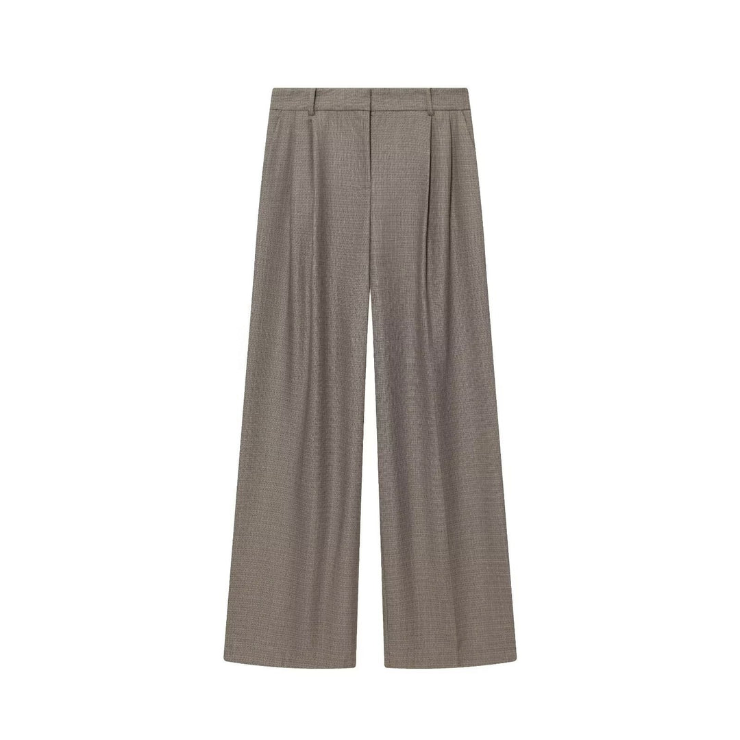 Damen Weitgeschnittene High-Waist-Hose mit Bundfalten und Bügelfalte Echoarchiv