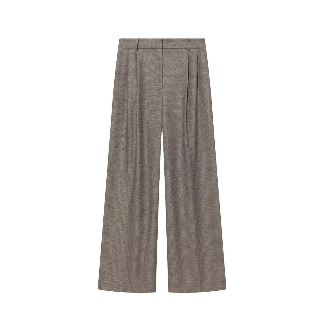Damen Weitgeschnittene High-Waist-Hose mit Bundfalten und Bügelfalte Echoarchiv